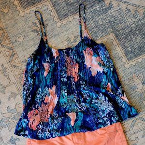 Only Navy Pintuck Tank Top